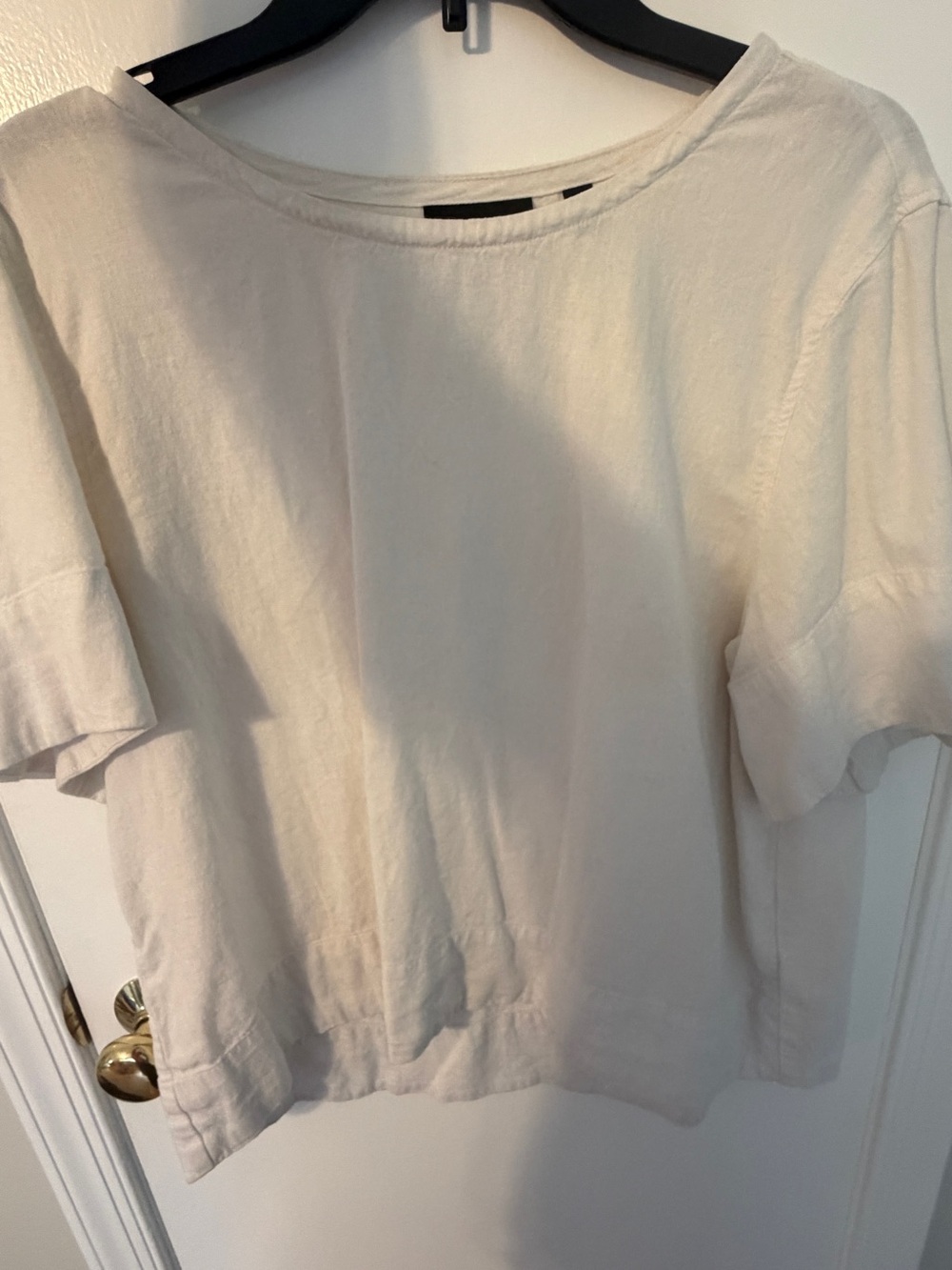 Rafaella Short-Sleeve Crewneck Tee in Cream
